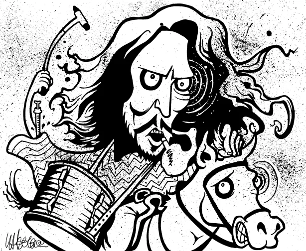 10 CRAZIEST DRUMMERS EVERProvided spot illustrations for Miles Raymer's article.&nbsp;