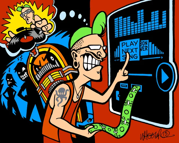 DEATH OF THE JUKEBOXProvided spot illustration for Miles Raymer's article.&nbsp;