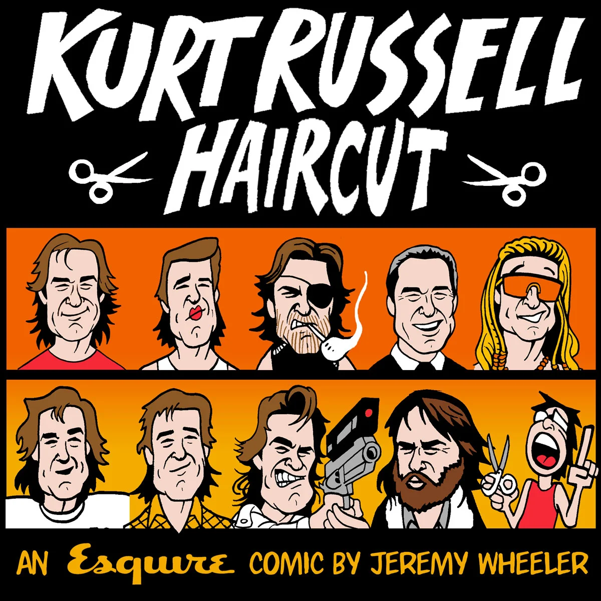 KURT RUSSELL HAIRCUTWrote and illustrated this comic.